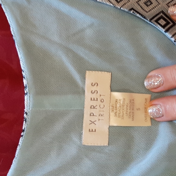 Express Tricot mini dress size S in blue and grey. - Picture 4 of 4